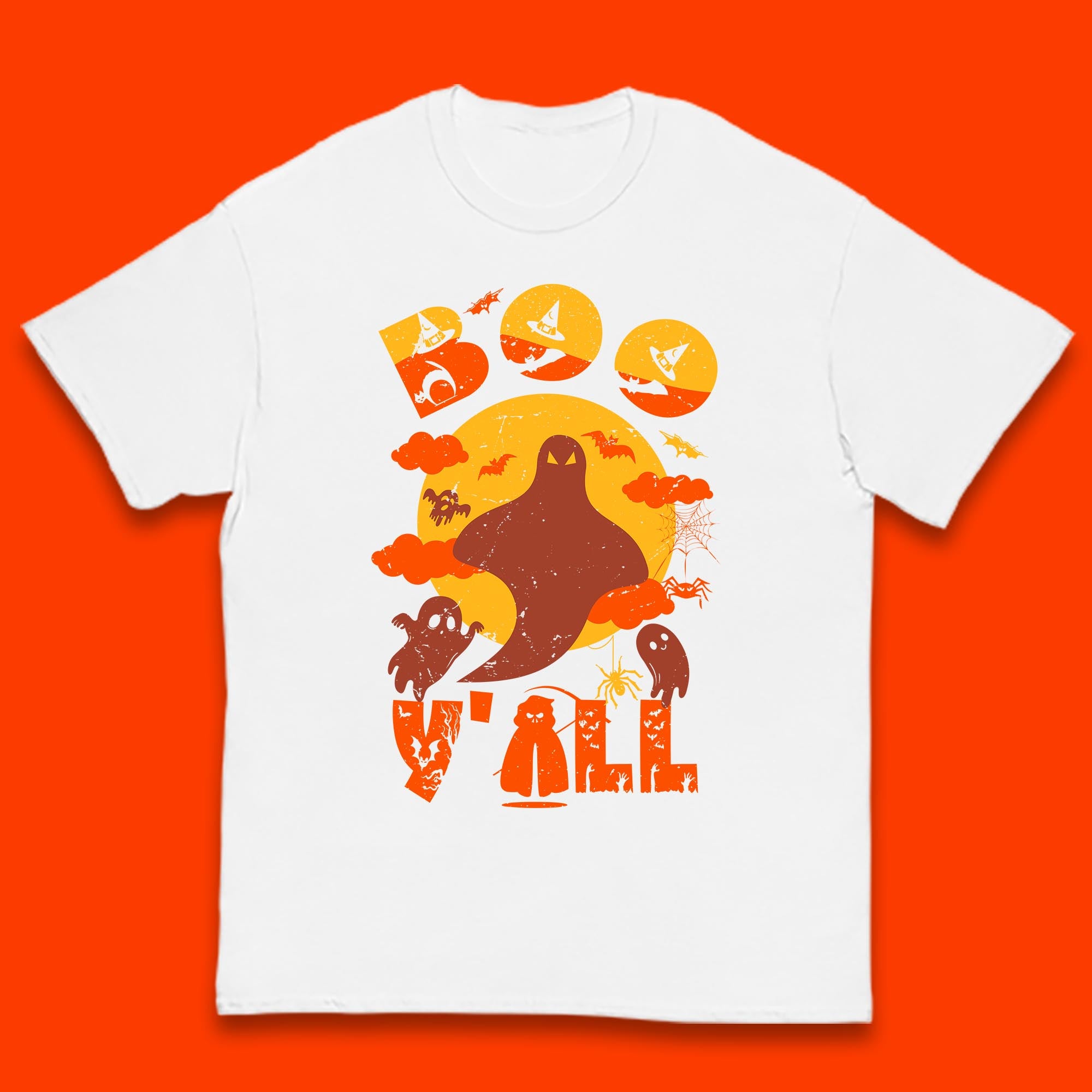 Halloween Boo Y all Hey Boo Funny Spooky Halloween Party Kids T Shirt 100