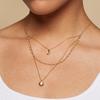 Wanxing stainless steel fringed necklace collarbone chain star moon titanium steel non-fading jewelry