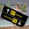 Manta de Microfibra Pista de Aeropuerto Secado Rápido Toallas de Playa Impresión Oversize Super Absorbente Manta Toalla de Piscina