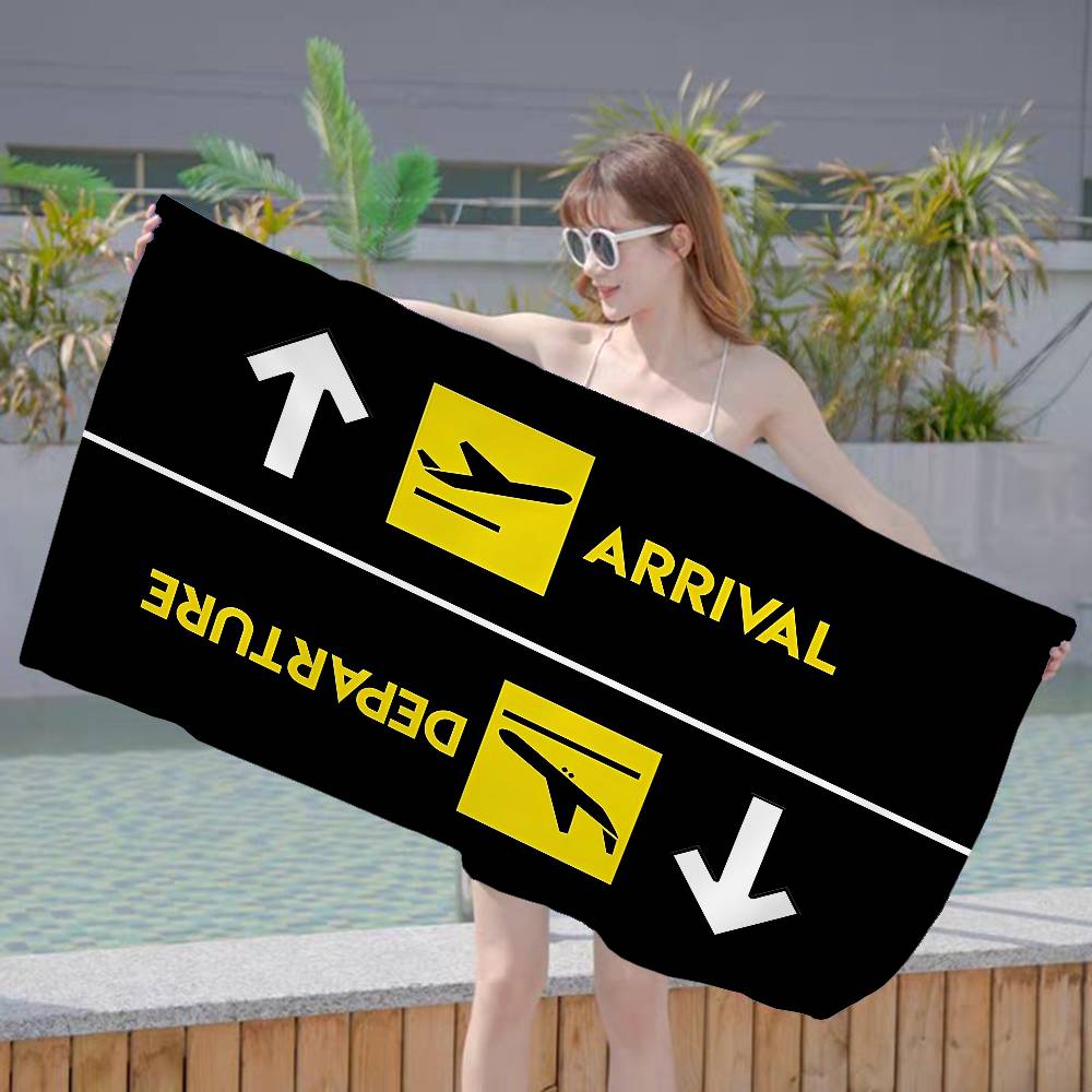 Manta de Microfibra Pista de Aeropuerto Secado Rápido Toallas de Playa Impresión Oversize Super Absorbente Manta Toalla de Piscina