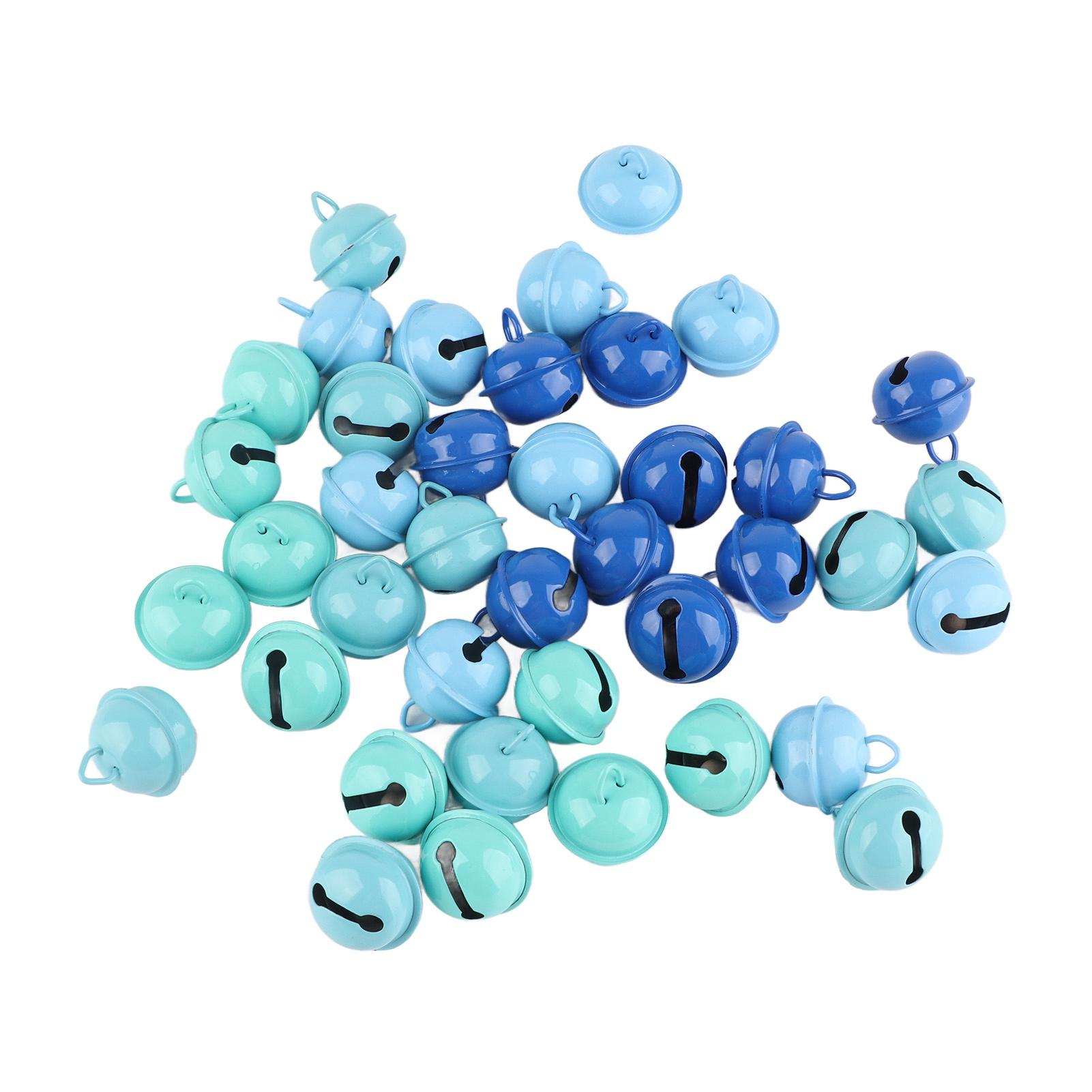 

40 шт. Синяя серия Ремесло Колокольчик Джингл DIY Колокольчики для ошейника питомца Аксессуар для рождественского украшения