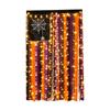 Halloween Pumpkin Hanging with Orange Black Plaid Fabric Tassels for Door Party Decoration