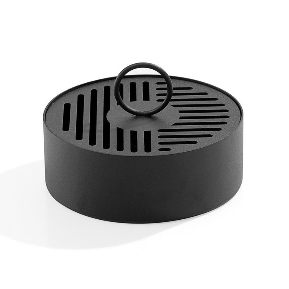 

Round Mosquito Coil Holder Heat Resistant Incense Burner Box Durable Mosquito Coil Tray Garden чёрный