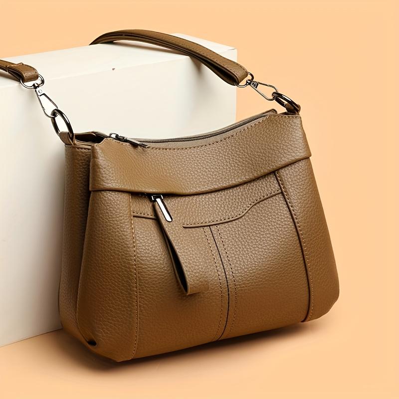 Chic Women's Leather Crossbody Bag Stylish Shoulder Purse Women'S Large Capacity Crossbody Bag