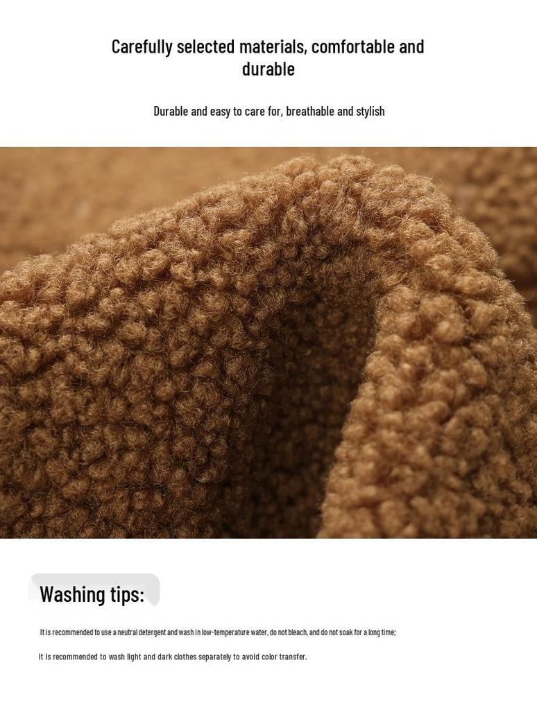 2025 New Cozy Lambswool Coat for Middle-aged & Senior Women - Thickened Velvet Winter Top