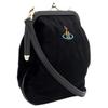 VIVIENNE WESTWOOD Saturn Logo Detachable Shoulder Strap Velvet Shoulder Crossbody Clutch Women Bags Black 4B01000IWW00ZLN401