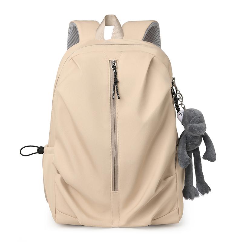 

Solid Color Junior High School Schoolbag Women s Backpack хакі