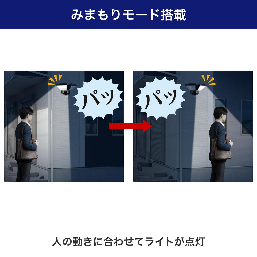 ELPA Sensor Light, 2-Head, 2000lm, ESL-W3002AC