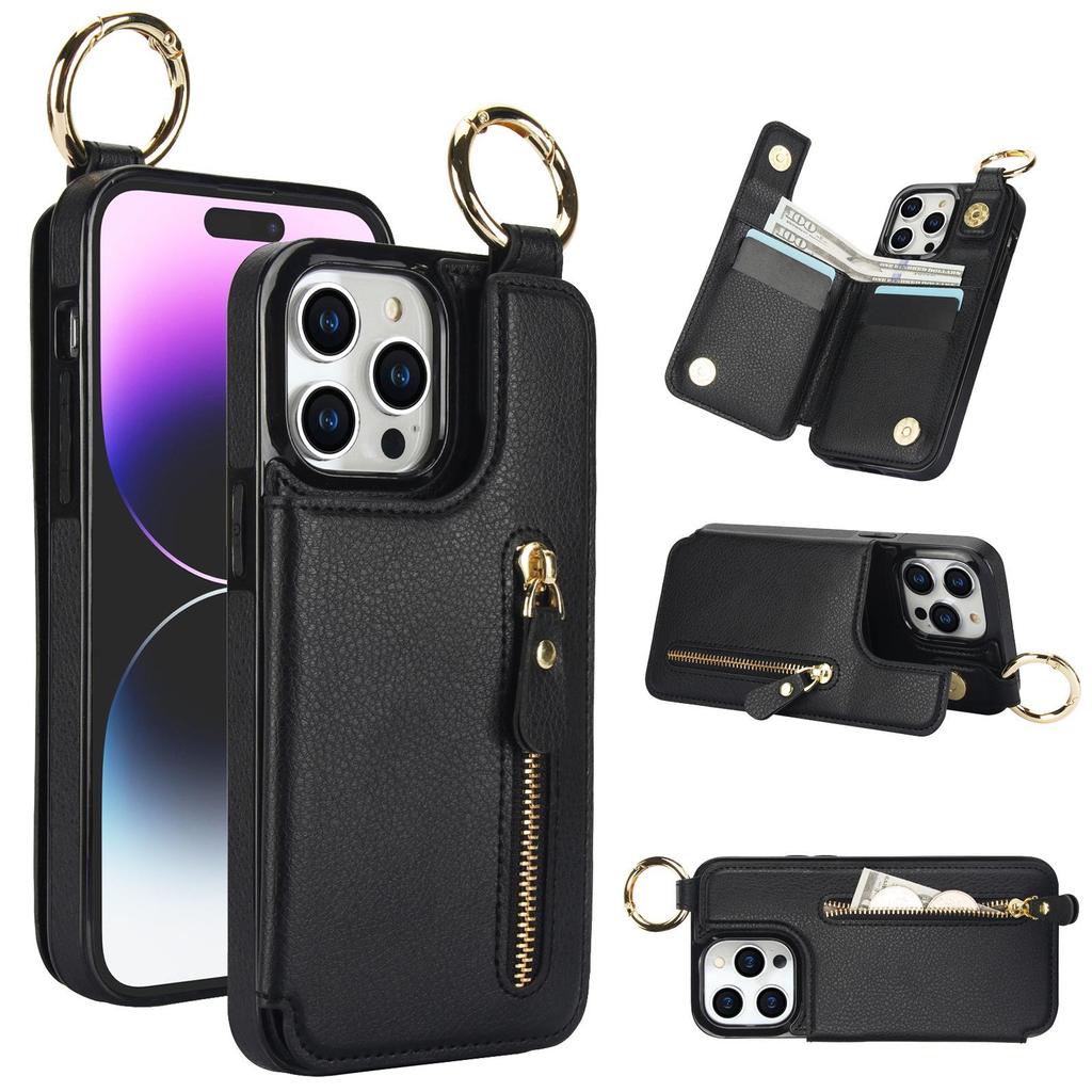 iPhone 15 Leather Case: Multifunctional Wallet & Protective Apple 14 Pro Max Case