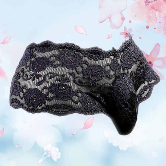 Sexy Men Flower Lace Bulge Pouch Underpants Hollow Out Briefs Erotic Underwear