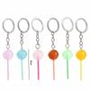 Transparent Lollipop Keychain 3D Food Candy Key Rings Lovely Simulation Lollipop  Men Women