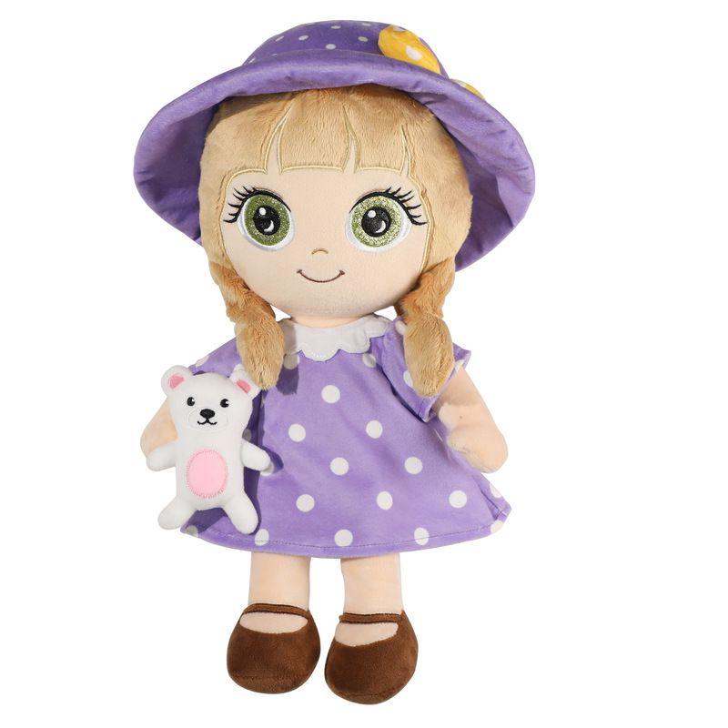 

Cuddly Toy Ragdoll Play House Doll Baby Soothing Gift Detachable Clothes Pet Purple
