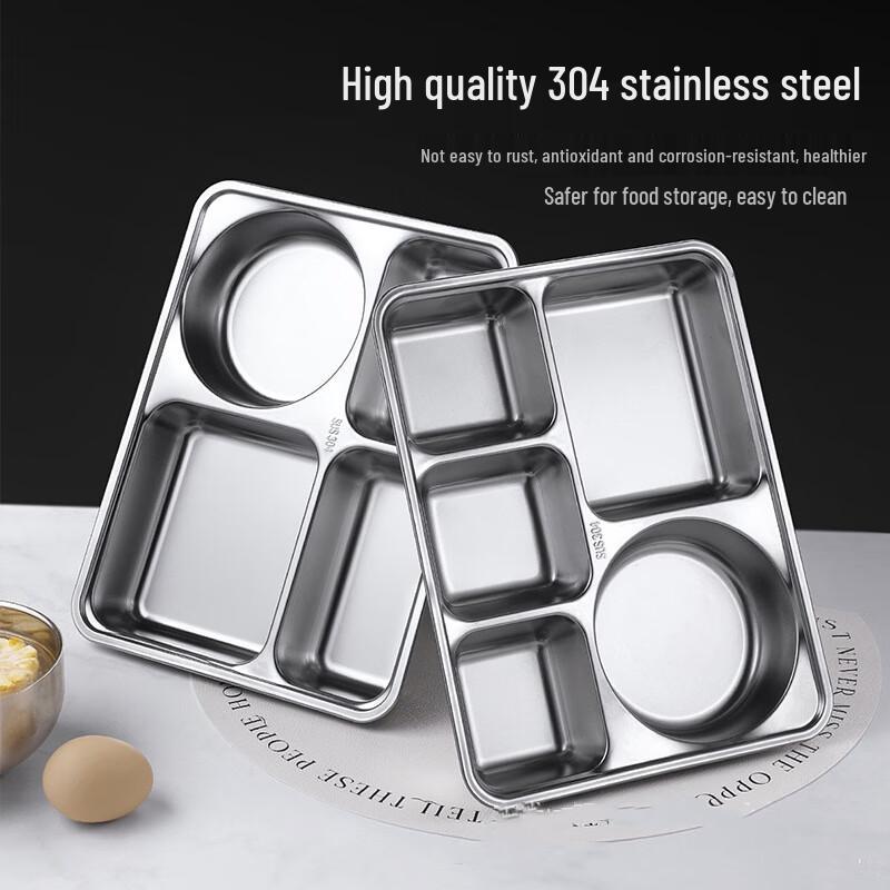 Jiyoushi 304 Stainless Steel Divided Lunch Tray
