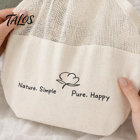 Canvas Shopping Bag, Mesh Splicing Large Capacity Tote Bag, Reusable Washable Canvas Grocery Bag, for Shopping And Daily Use