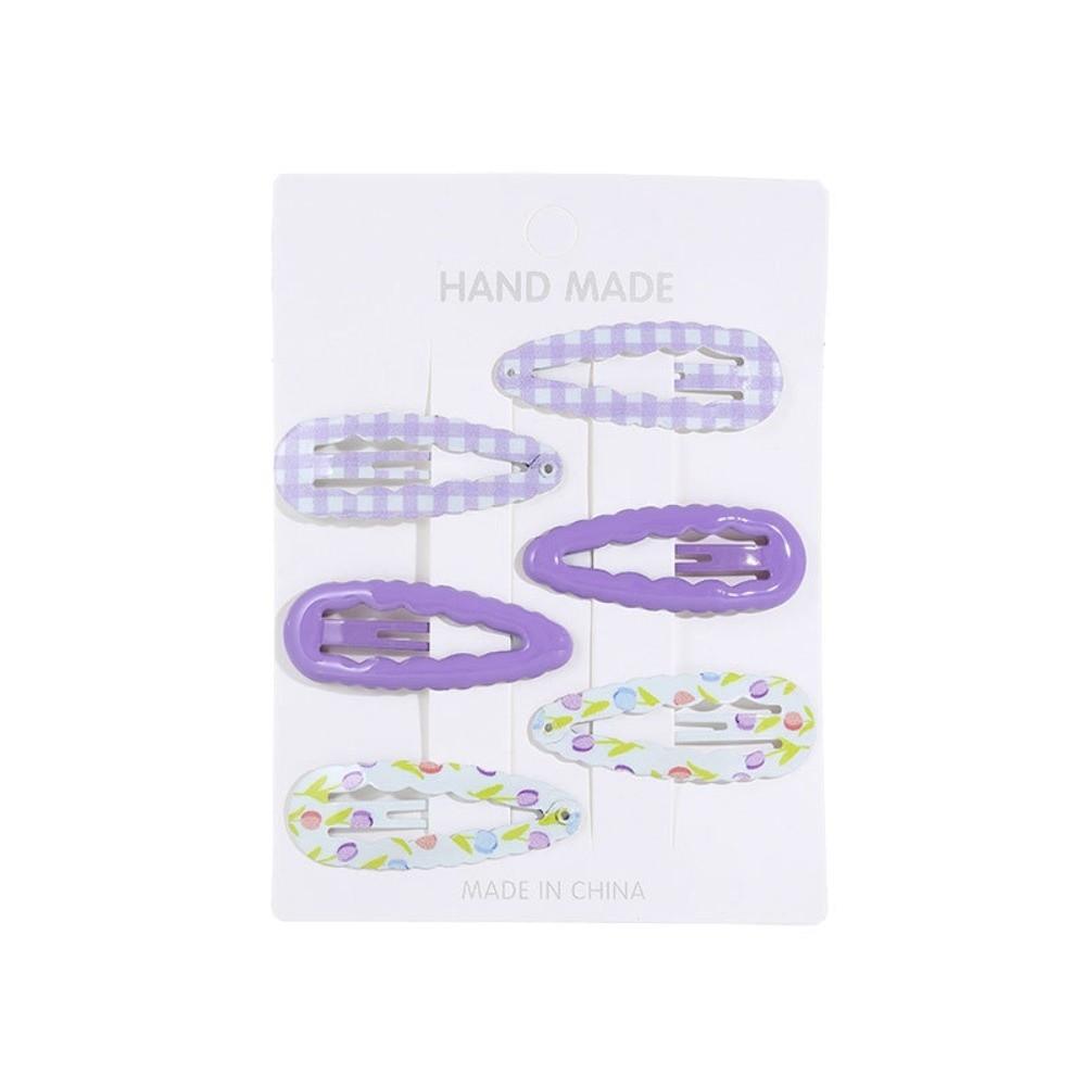 6Pcs/Set Non-Slip BB Clip Flower Barrette Cute Hairpin Women