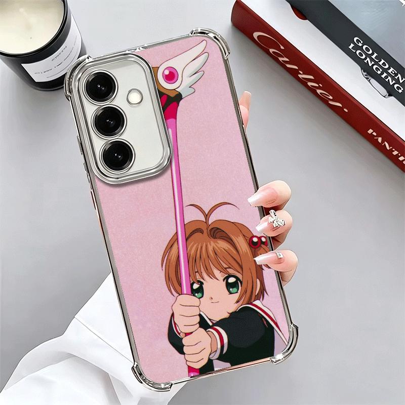 CardCaptor Sakura Anime Plating Phone Case For Samsung A17 A07 A37 A57 A16 A56 A15 A55 A14 A54 A13 A53 A26 A36 A25 A35 A24 A34 A