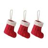 3/5pcs Red Green Christmas Knit Socks Xmas Candy Case Christmas Cutlery Cover Christmas Tree Pendant Latest Year Home Table Ornament
