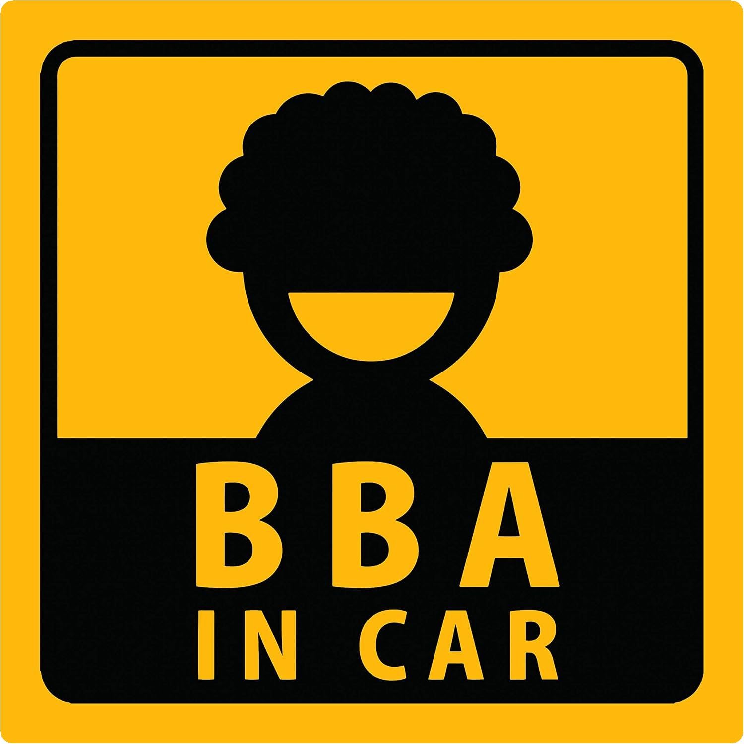 Sticker Shop Donperi Car Sticker Magnet BBA IN CAR Scratch оранжевый