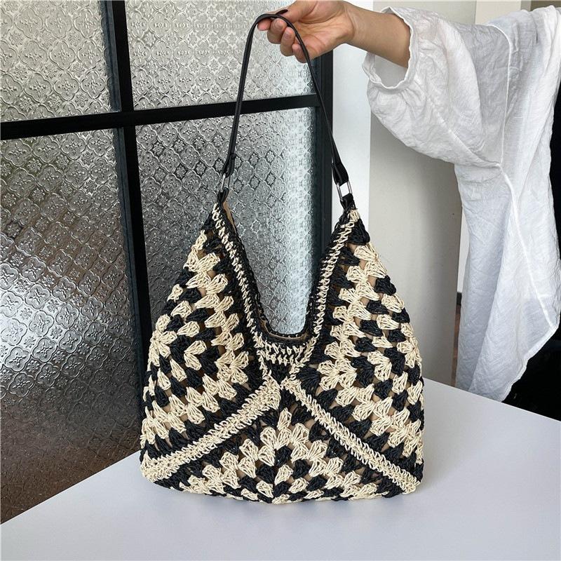 Large-capacity Woven Bag, Single-shoulder Bag, Casual Beach and Sand Dune Bag