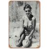 D PC Mädchen Vintage Metallschild Sexy Heißes Mädchen Wanddeko Nackte Kunst Plakette für Zuhause Bar Kneipe Küche Garage Restaurant Man Cave Deko
