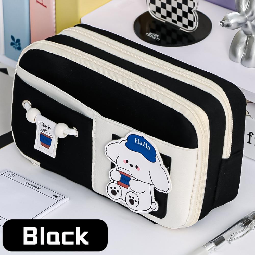 

Пенал большой вместимости Портативный пенал Новый пенал Снова в школу чёрный