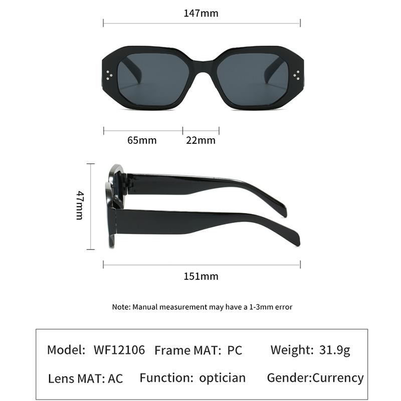 Korean Square UV Resistant Sunglasses For Men And Women Fashion Polygon Street Photography Outdoor Sunscreen Sun Glasses