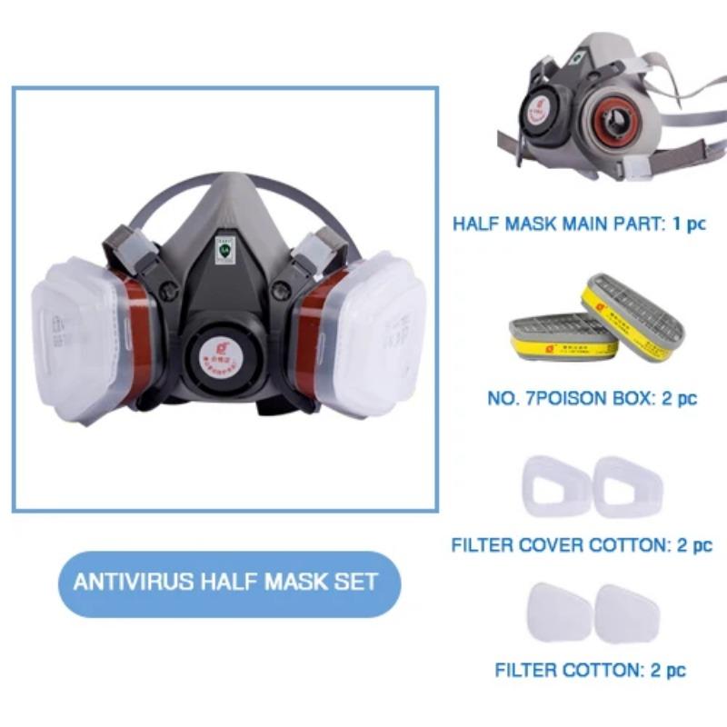 383G Atemschutzmaske Silicagel Kopfmontierte modulare Atemmaske 4 Modelle gegen chemische Industrie Sicherheitsmaske