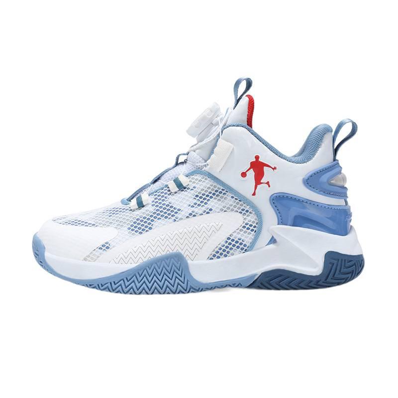 Children's basketball shoes summer new boys' rotating buckle sports shoes medium and older children's breathable shock shoes