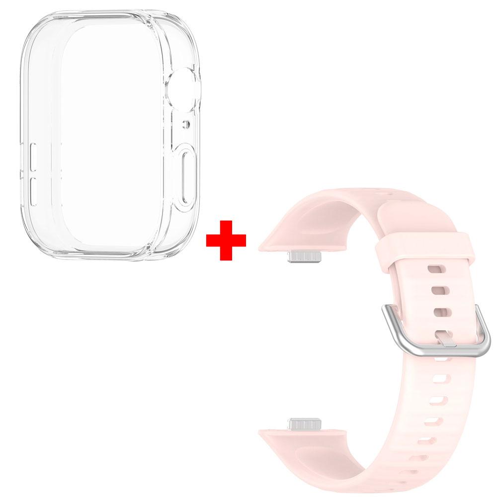 Silicone Watch Strap + Case For Huawei Watch Fit 3 Strap Replacement Band Huawei Watch Fit3 Strap With Case Screen Protector