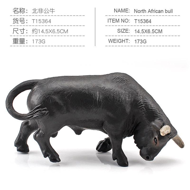 4 types Bull Buffalo Bison Model Simulation Cattle Animal Action Figure Figurine Educational Toys for Children Home Decor Gift