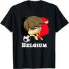 Belgischer Fußballspieler dabbing Fußballtrikot Kinder Männer Jugend T-Shirt
