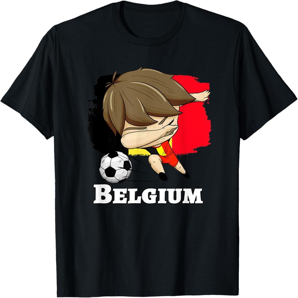 Belgischer Fußballspieler dabbing Fußballtrikot Kinder Männer Jugend T-Shirt