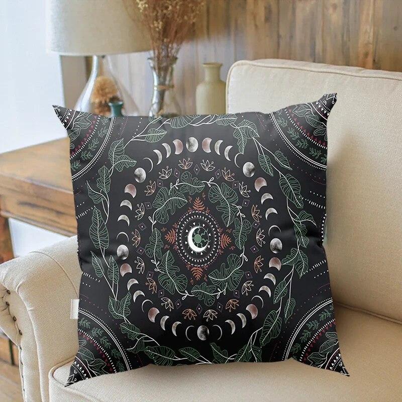 Mondphasen Pflanzen Blumige Mysterium Dekoration Kissenbezug Sofa Stuhl Kissenbezug Schlafzimmer Zuhause Umarmungskissenbezug