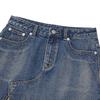 Kirsh Zipper Point Denim Mini Skirt [Blue]