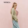 MO&Co. Cotton-Linen Blend Tie-Up Knit Cardigan