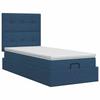 Ottoman Bed with Mattress and Headboard Blue 90 X 190 Cm Fabric