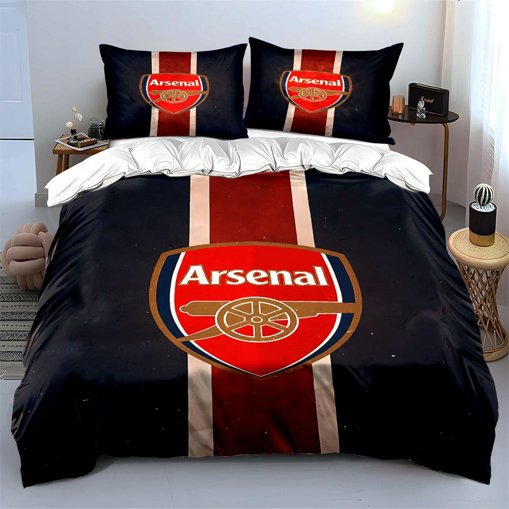 Arsenal Logo Bedding Set Bedding Duvet Cover Set Duvet Cover Pillowcases (1 * Duvet Cover 2 * Pillowcases, Without Duvet Insert)