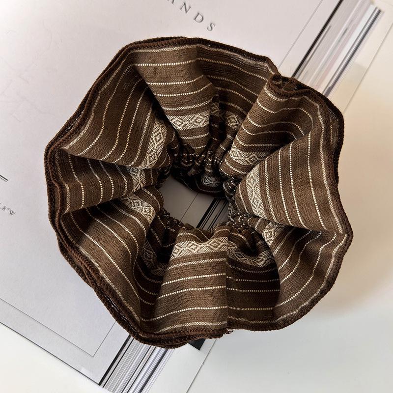 Vintage gestreifter Damen-Quadrat-Schal Haargummi mit einzigartigem Design