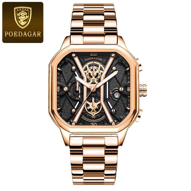 Top Brand New Multi-function Men's Watch Super Luminous Quartz Chronograph Hollow Watch