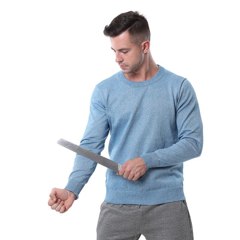 Lieve Blue Round Neck Cut-Resistant Long Sleeve Shirt