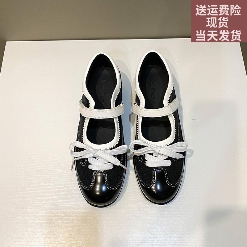 Sheepskin Version~ Inner Height-increasing Shoes 6cm Platform-soled Bow Ballet Shoes Women's Casual Sports Shoes Mary Jane Shoes