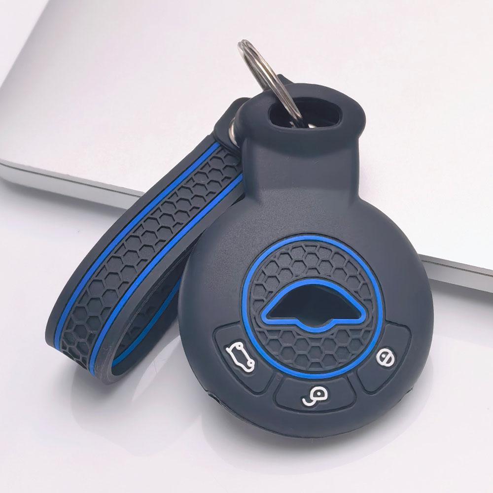 Key Shell Cover for BMW Cooper Roadster R55 R56 R57 R58 R59 with Keychain Protective Accessory Key Fob Protection Replacement Daily Use