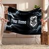 Swansea City FC Personalisierte Fleecedecke Mit Fußballlogo, Individueller Name Text Weich Warm Zuhause Überwurfdecke