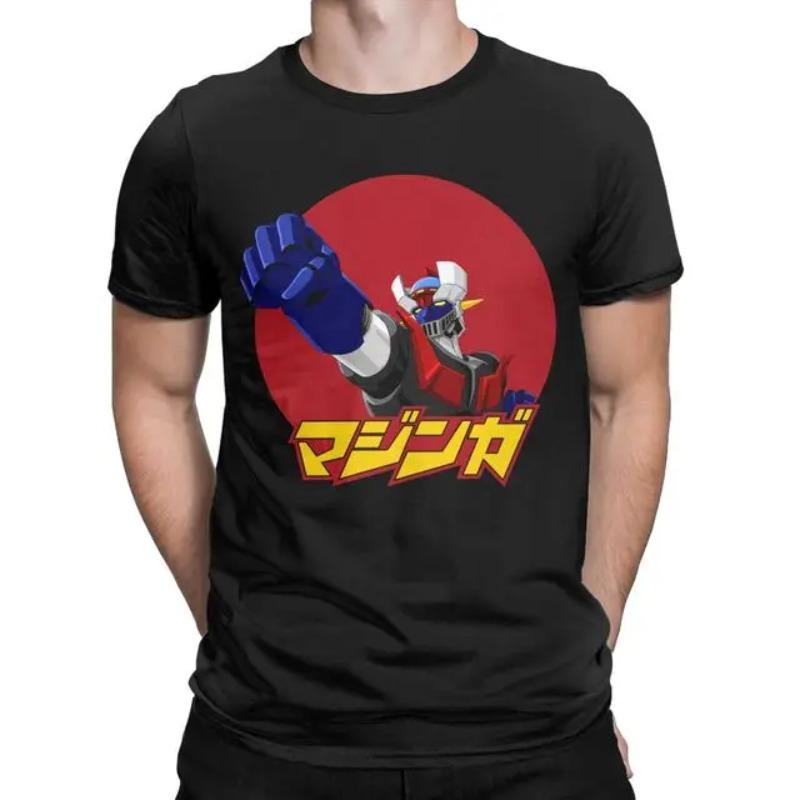 Grendizer Ufo Robot Goldrake Mazinger Z Anime Clothing Mens Shirt 80s Manga Short Sleeve Crewneck TShirt Cotton Classic Tops