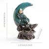Zen Decorative Moon & Lotus Waterfall Backflow Incense Burner Incense Sticker Holder Home Decor Creative Home Aromatherapy Gift