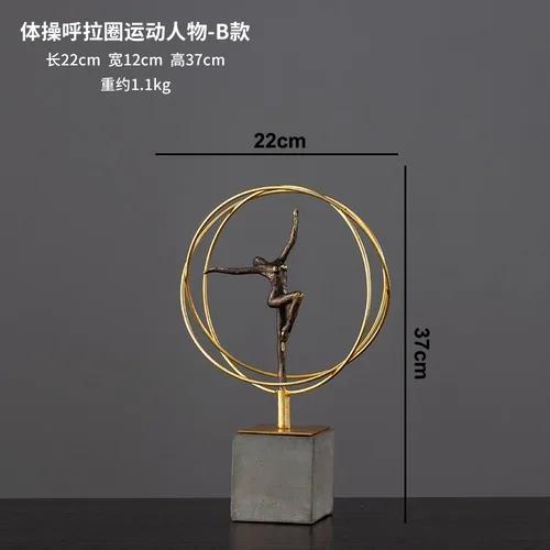 Creative Resin Gymnast Art Sculpture Decoration Desktop Exquisite Crafts Abstract Figure Statue Figurines Home Decoration Modern