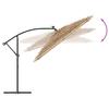 Vidaxl Ombrellone da Giardino su Palo in Acciaio, Marrone, 269X269X235 Cm