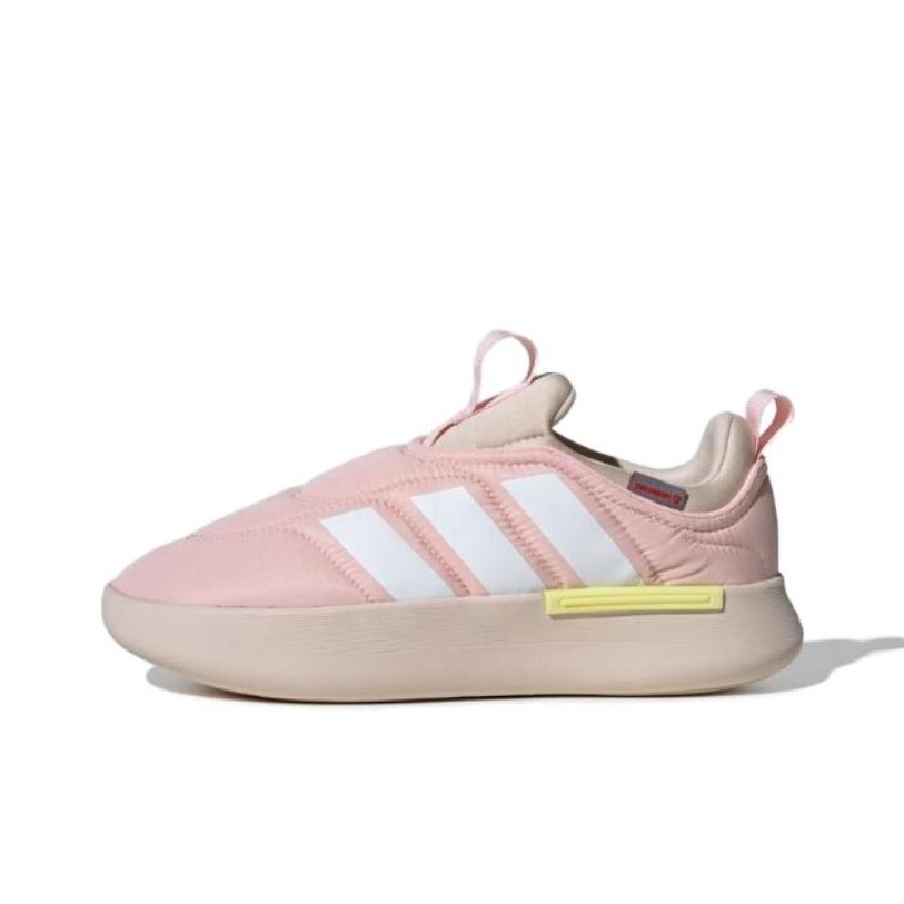 Adidas Adipuff Comfortable Fashion Non-Slip Wear-Resistant Warm Low-Top Casual Shoes Unisex Casual Shoes Pink JP7708