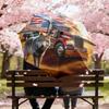 1pc American flag patriotic pet Umbrella Portable Folding Umbrella Iron Frame Hole Bone Structure Outdoor Home Umbrella