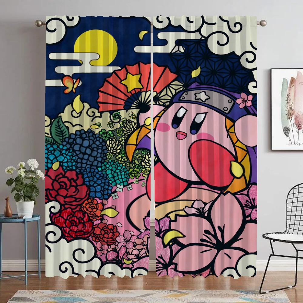 

Kirbys Tulle for Bedroom Anti-mosquito Curtains 2 Pieces Blackout Curtain for Room 2 Panel Halloween Decoration Partition Shades W50xH70cmx2pcs-CL